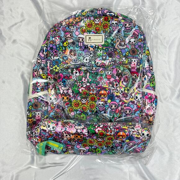 Tokidoki Flower Power Backpack Glitter Full Size Super Bloom Hippie Bag 2020 - Picture 11 of 12
